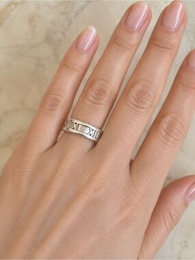 Tiffany & Co. Atlas Ring 925 Sterling Silver